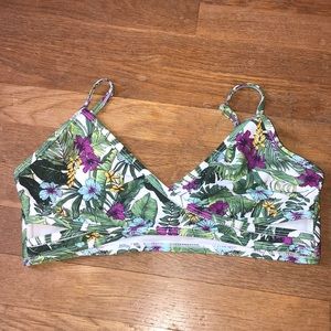 hawaiin print bikini top